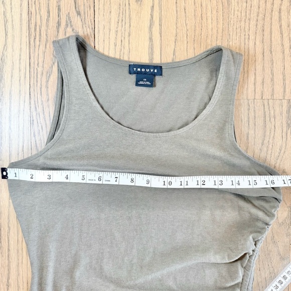 Trouvé Nordstrom Women’s Olive Green Ruched Dress Size X-Small - Picture 7 of 8
